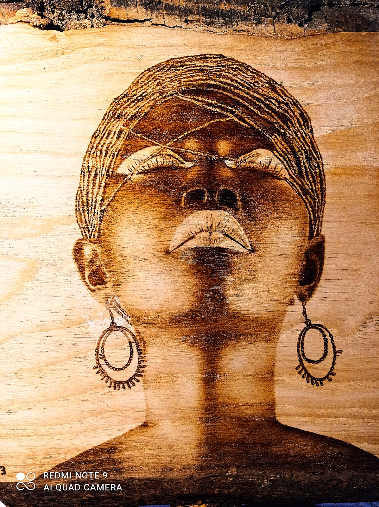 MEDITATION (dosse de hêtre) 36cmx26cm