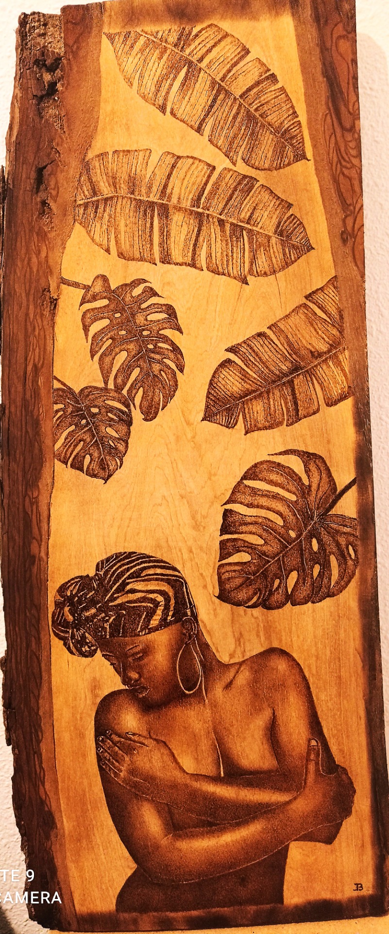 PUDIQUE (bois de platane) 60cmx25cm