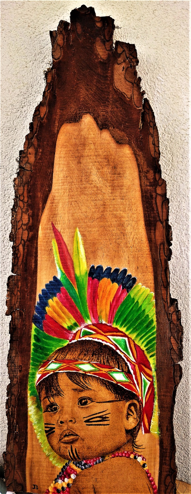 AMAZONIEN (bois de frêne) 56cmx20cm