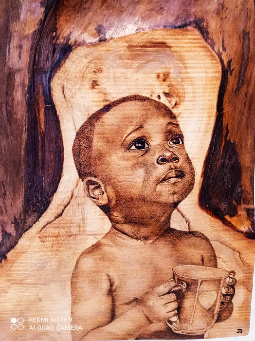 PRIERE pièce de chêne 39cmx30cm